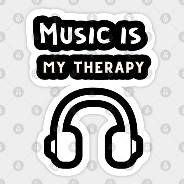 Music is my therapy Sticker by Trendytrendshop